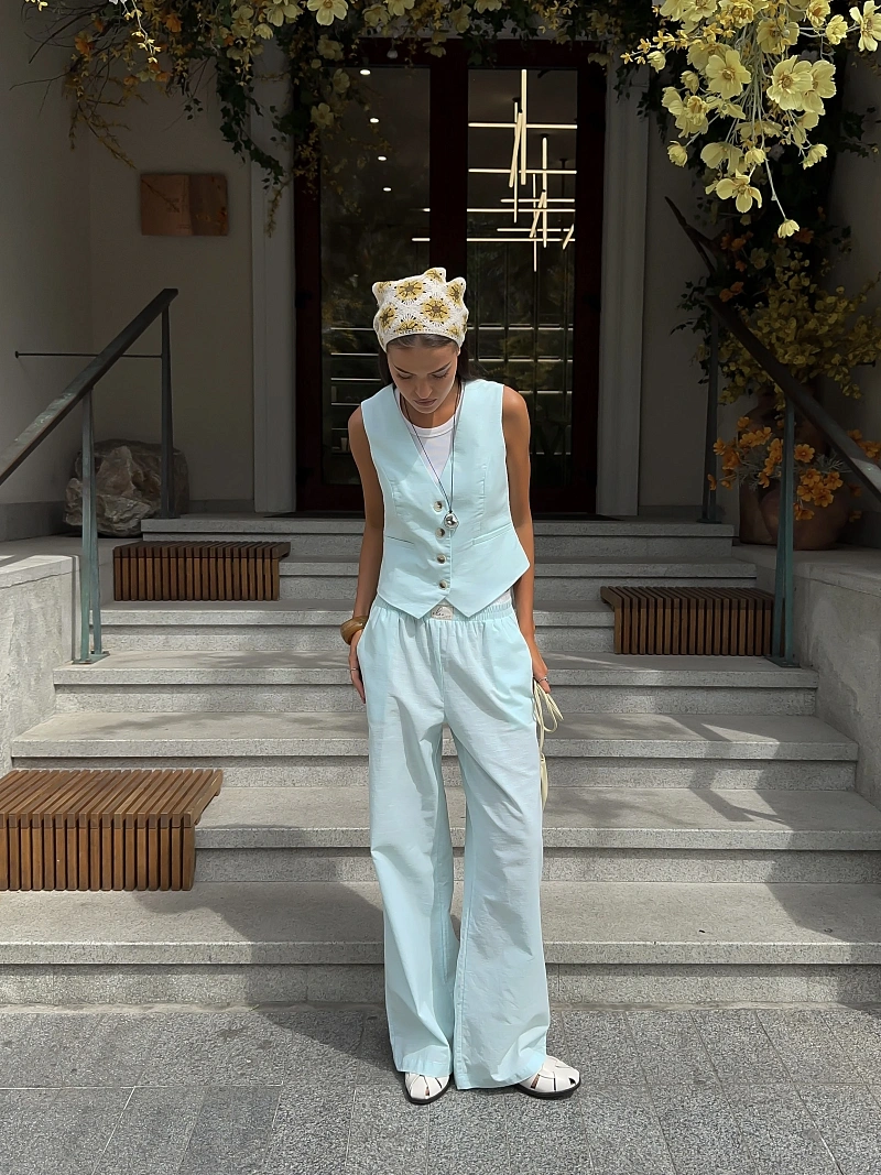 Комплект из хлопка и льна