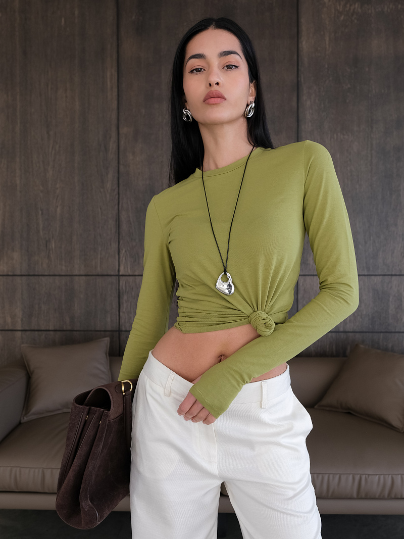 Лонгслив из памука