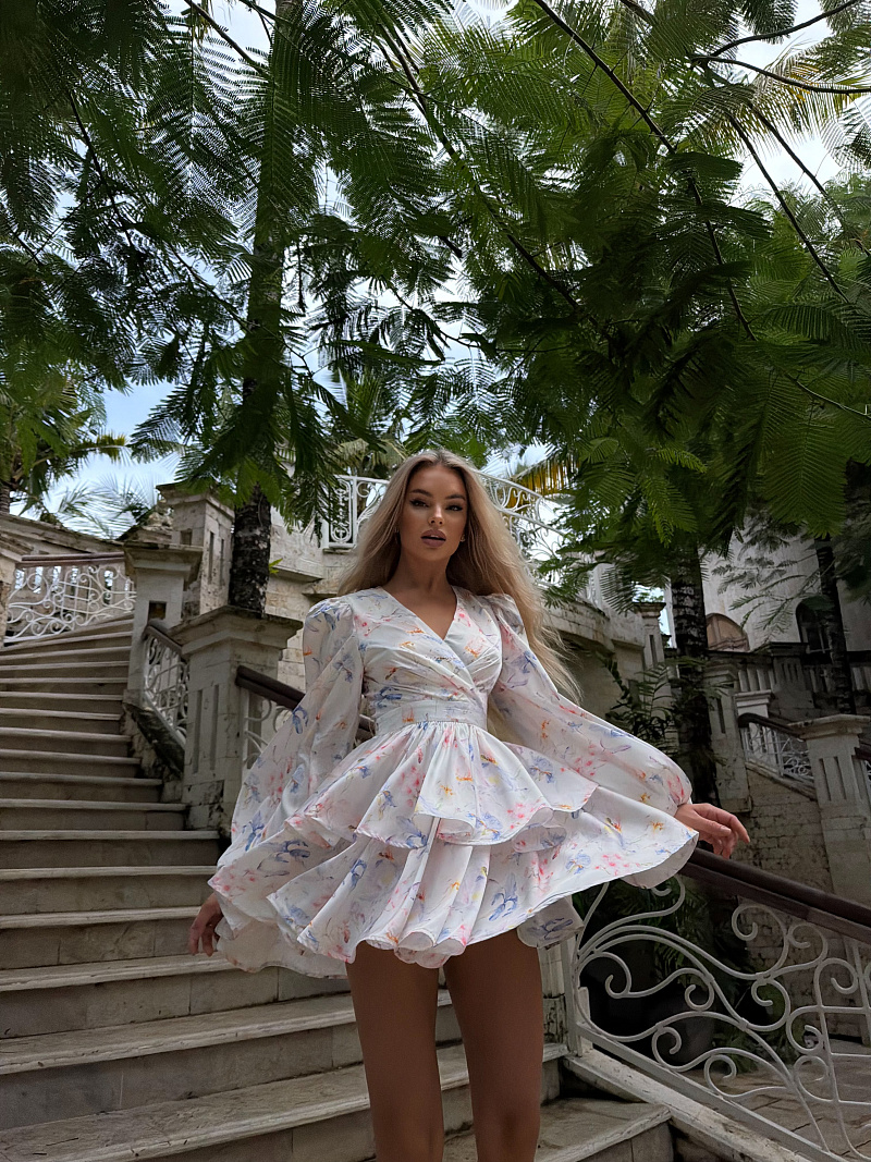 Платье с цветочным принтом