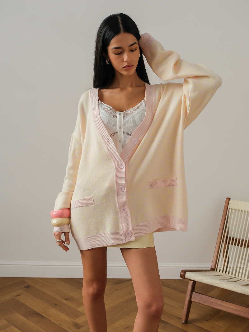 Кардиган с лого-паттерном