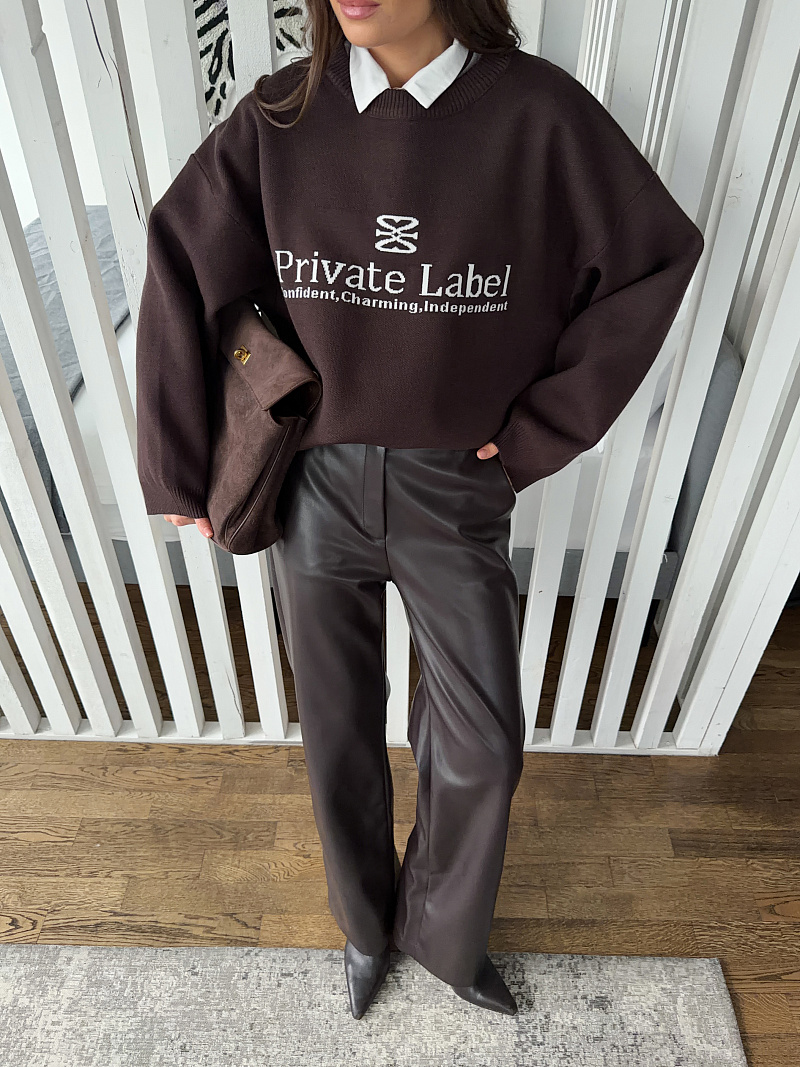 Брюки из эко-кожи