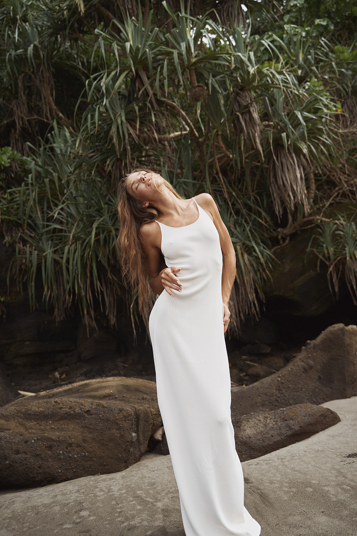 Платье макси из вискозы