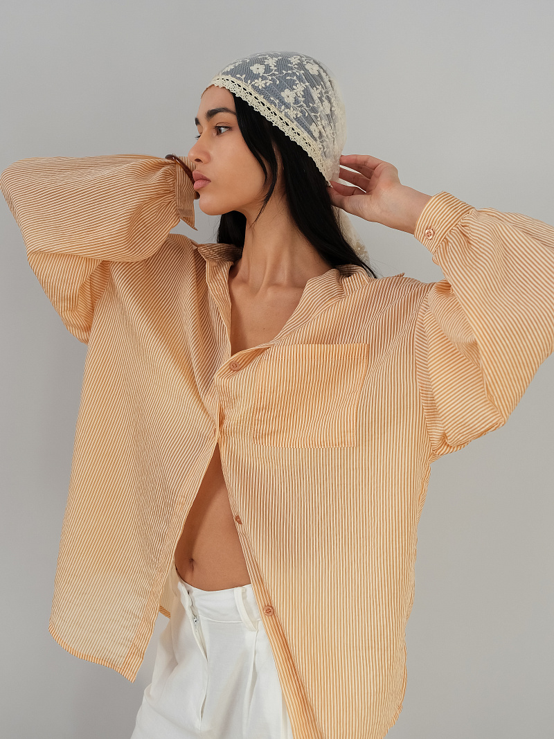 Рубашка с полупрозрачным эффектом