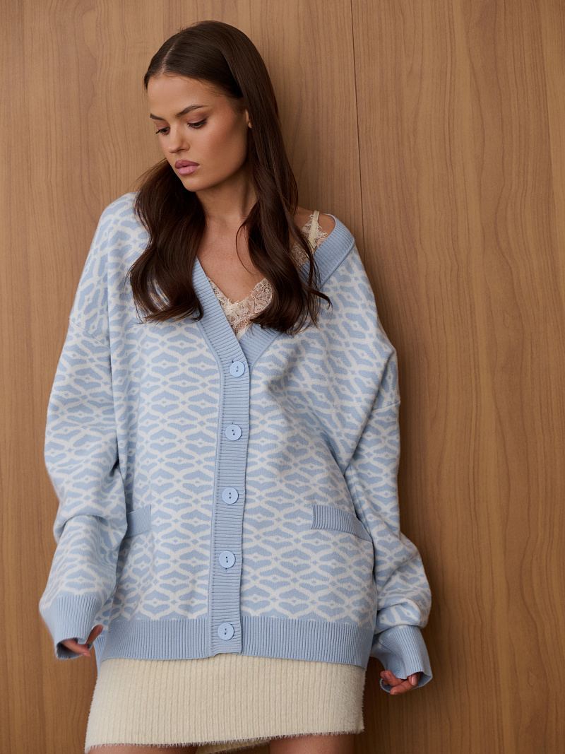 Кардиган с лого-паттерном